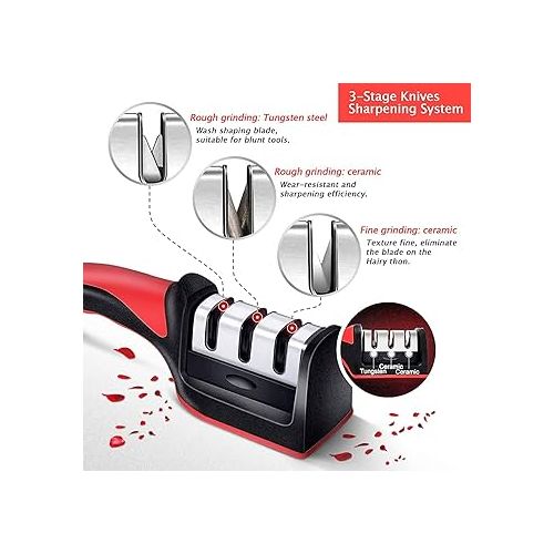 Knife Sharpener for Kitchen Knife - Sharp Knife for Kitchen