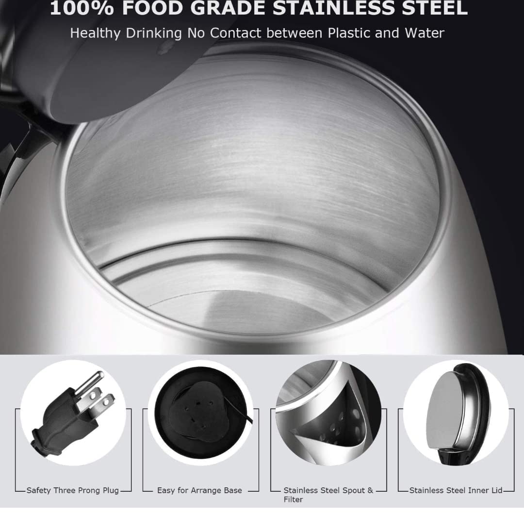 New Scarlett SC-20A Electric Kettle (2 L, Silver, Black)