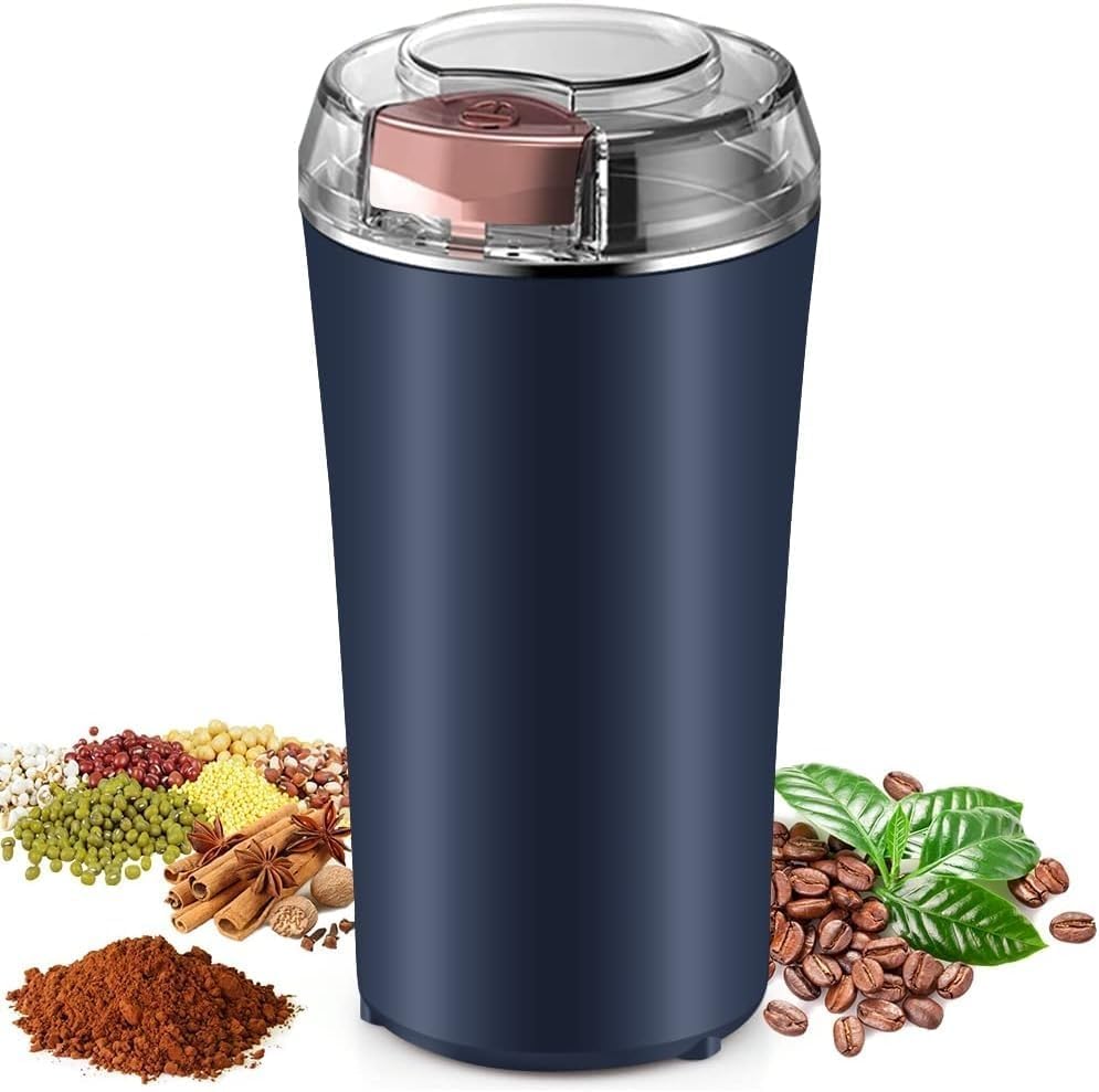 Coffee Grinder Electric, Spice Grinder, Stainless Steel Grinding for Herb Peanut Grains Beans