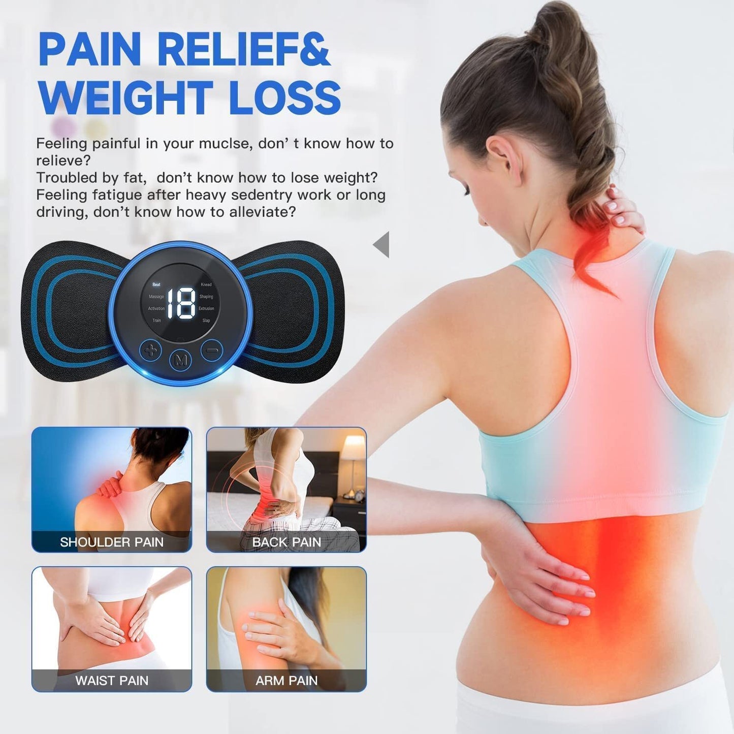 Mini Massage Machine Rechargeable Portable Massager For Full Body