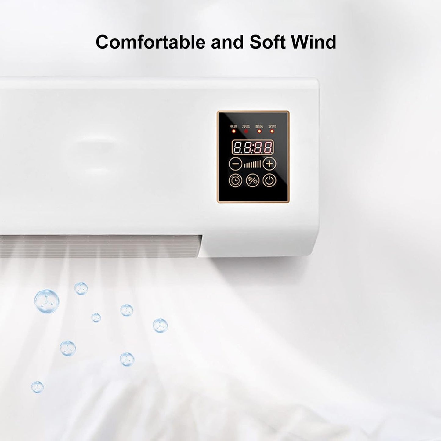 Mini Wall Mounted Air Conditioner(Heat Fan) Portable Air Conditioner Wall Mounted AC Fan with Digital Display