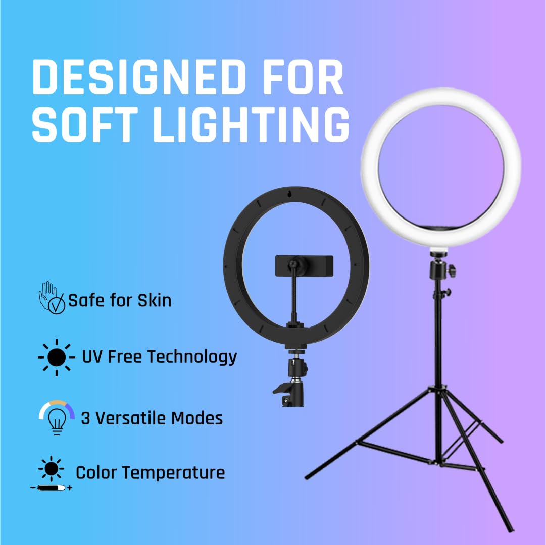 10 Inches Big LED Ring Light for Camera, Phone tiktok YouTube Video Shooting and Ma