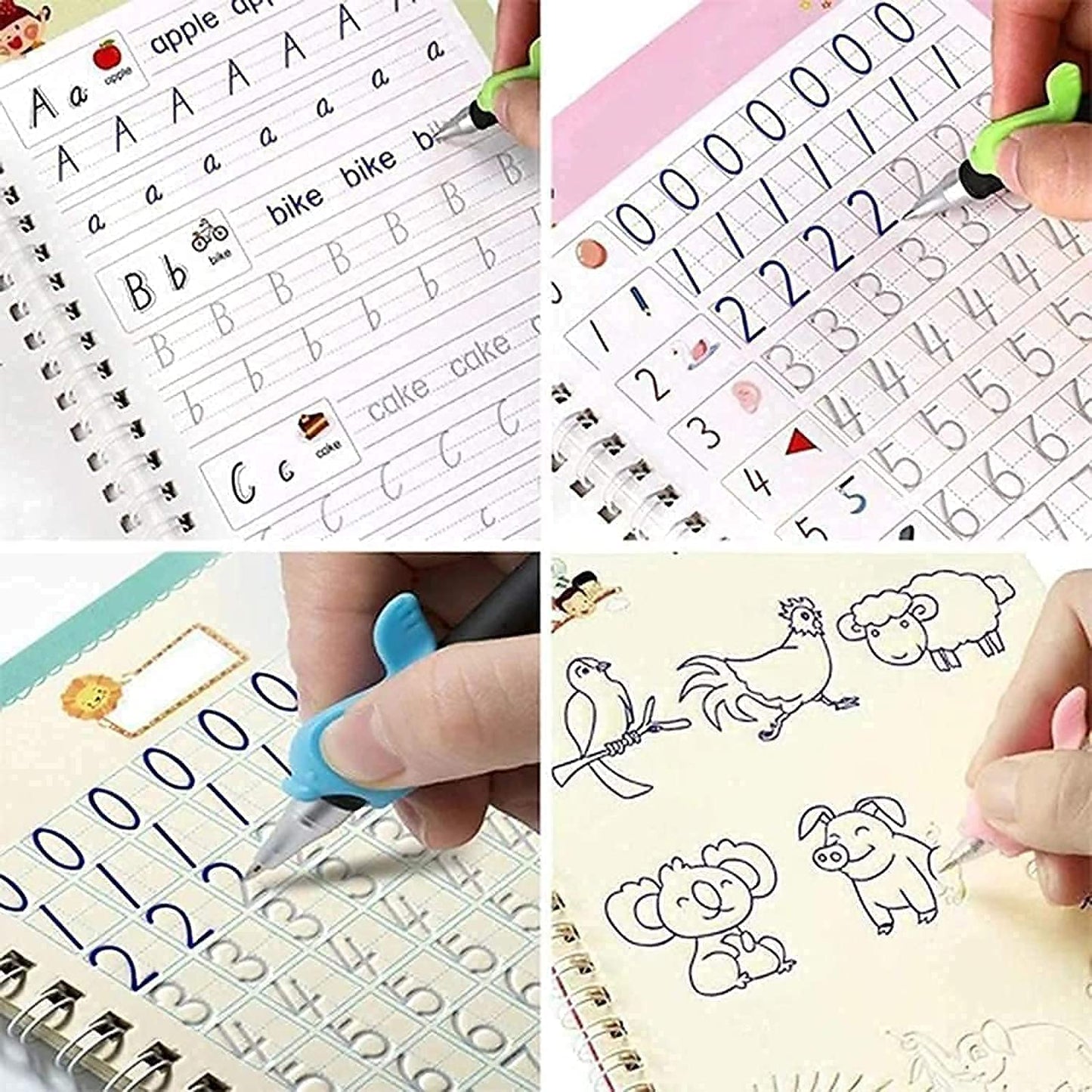 Sank Magic Practice Copy Book For Kids 2-5 Years - Reusable Magical Book Drawing Alphabet Writing Practice Book, Multicolor