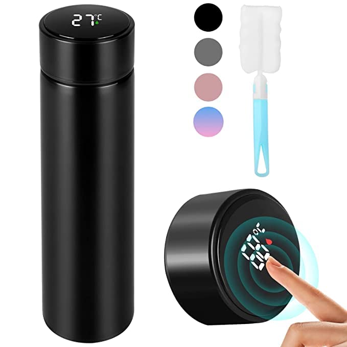 Stainless Steel Smart Flask Vacuum Insulated 500 Ml Water Bottle with LED Temperature Display for Campaign Travelling | Keep Hot and Cold
