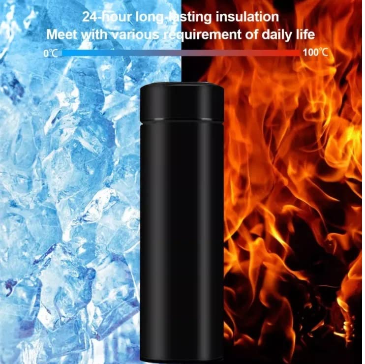 Stainless Steel Smart Flask Vacuum Insulated 500 Ml Water Bottle with LED Temperature Display for Campaign Travelling | Keep Hot and Cold