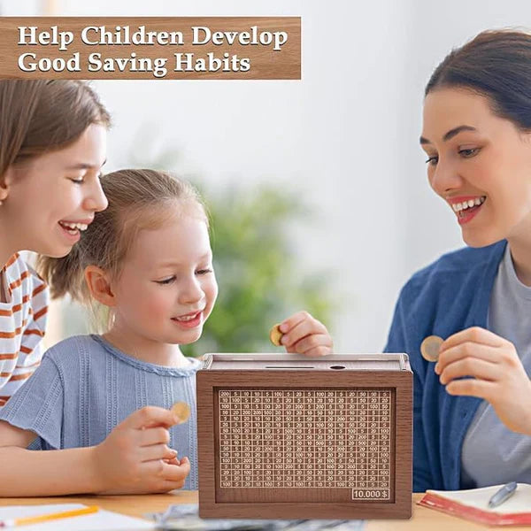 Money Savings Challenge Piggy Bank with Pen