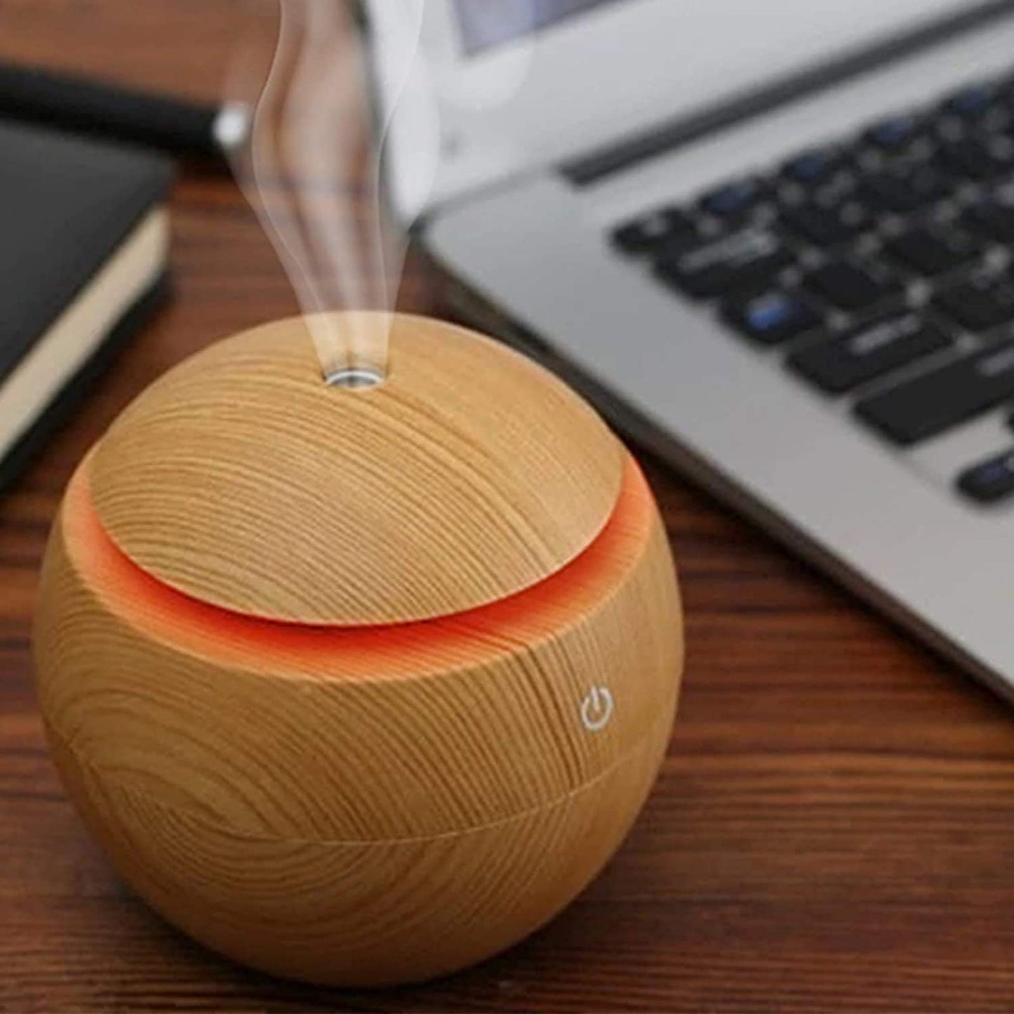 Wooden Cool Mist Humidifiers Essential Oil Diffuser Aroma Air Humidifier with Colorful Change  for Car, Office, Babies, humidifiers for Home, air humidifier for Room