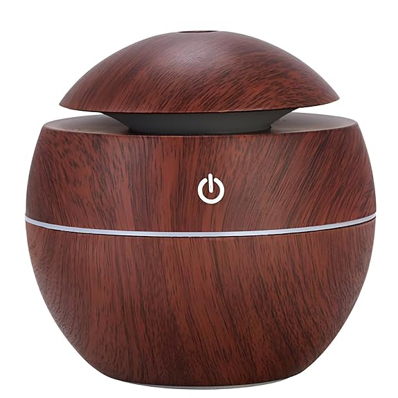 Wooden Cool Mist Humidifiers Essential Oil Diffuser Aroma Air Humidifier with Colorful Change  for Car, Office, Babies, humidifiers for Home, air humidifier for Room