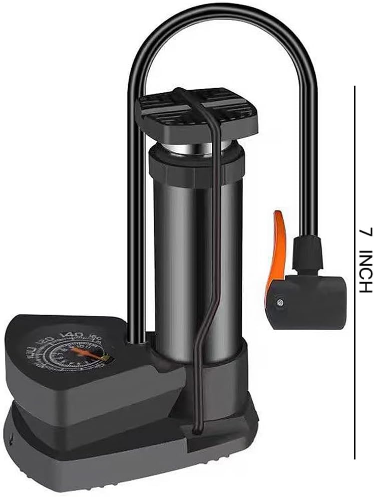 Portable Mini Foot Air Pump With High-Pressure Foot Pedal for Sports Balls, Bikes, Inflatables and More - Compact and Heavy Duty