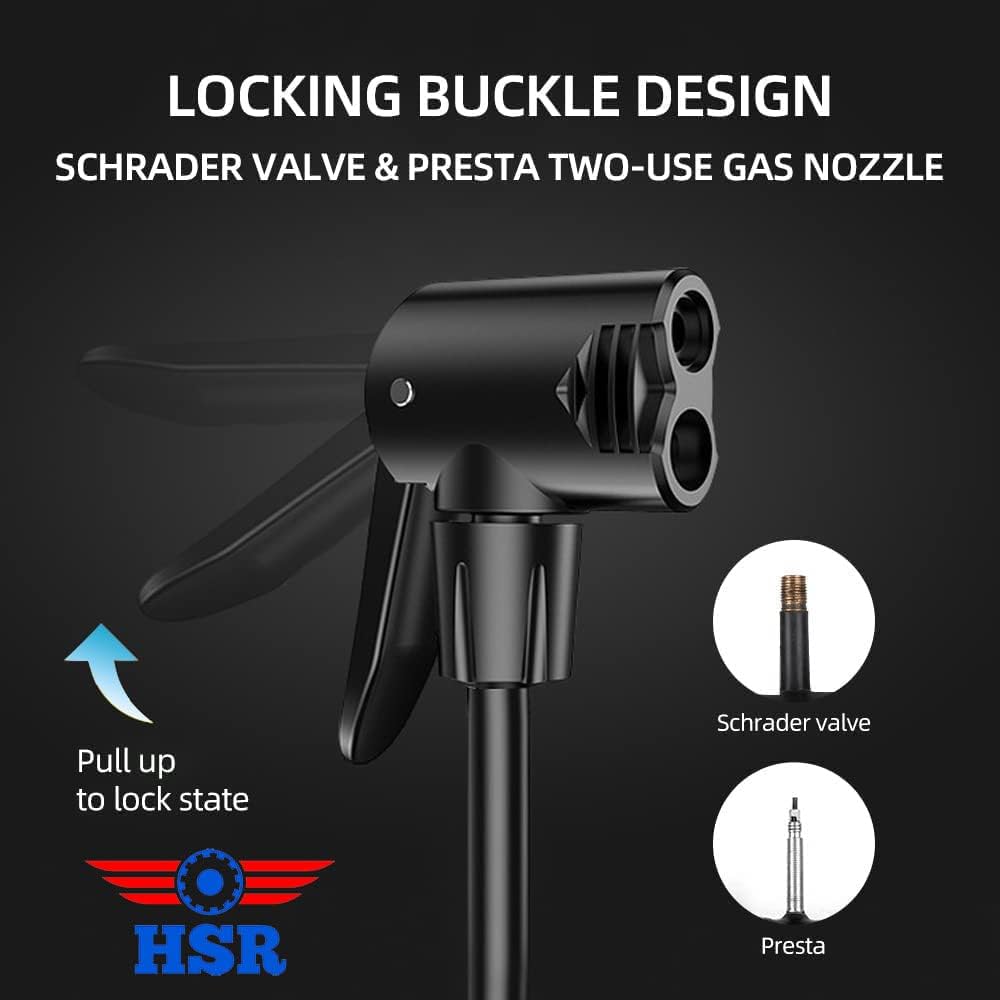 Portable Mini Foot Air Pump With High-Pressure Foot Pedal for Sports Balls, Bikes, Inflatables and More - Compact and Heavy Duty