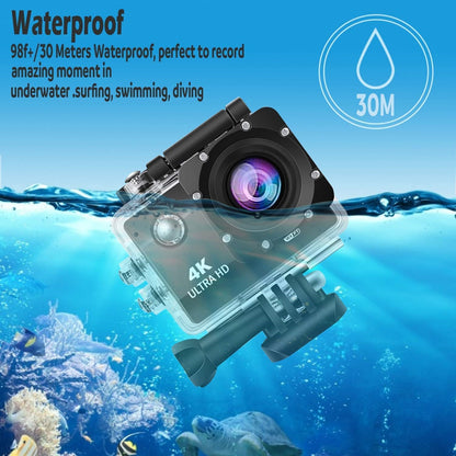4K Wi-Fi Waterproof Sports Ultra HD DV Camera Body Sports & Action Camera  (Black)