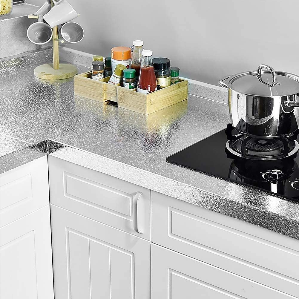 Classics Silver Wallpaper kitchen  (200 cm x 40 cm)