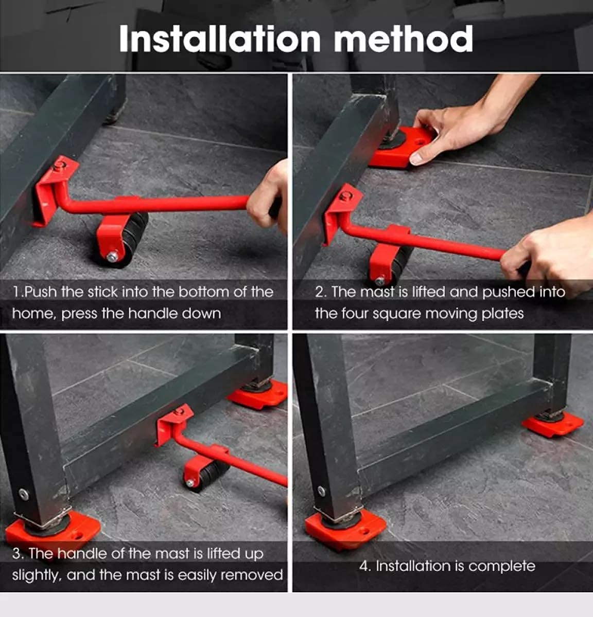 Portable Furniture Lifter Tool With Roller Easy To use Sofa Frame  (Furniture Accessories, Iron)