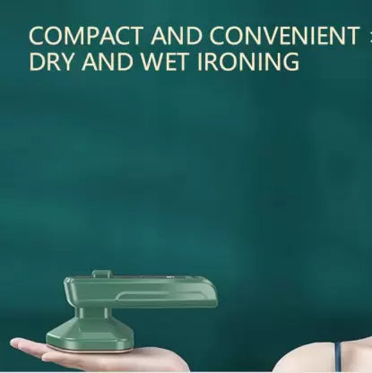 Portable Mini Steamer Dry Iron for Clothes 110 W Steam Iron  (Green)