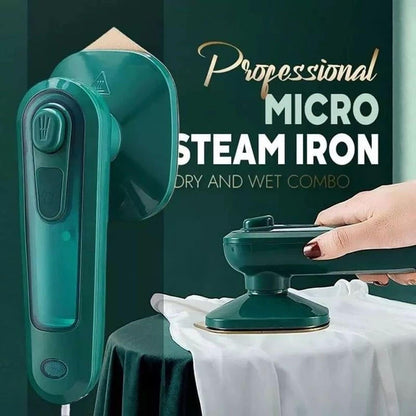 Portable Mini Steamer Dry Iron for Clothes 110 W Steam Iron  (Green)