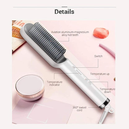 Straight Comb - Hair Straightener Comb For Women & Men, Hair Styler Hair Straightener  (White)