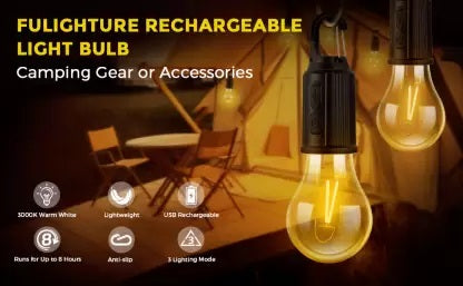 Type C Rechargeable Camping light Bulb for tents and outdoors camping Ceiling Lamp