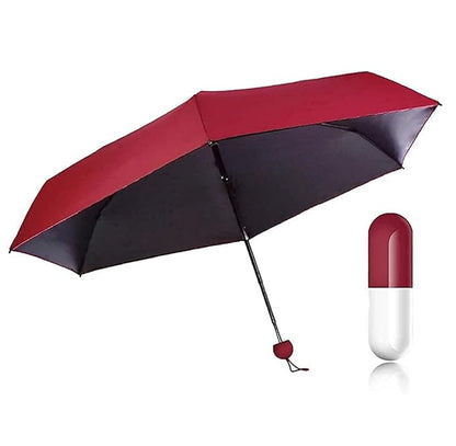 Capsule Folding  Umbrella - UV and Rain Protection, Compact and Fashionable