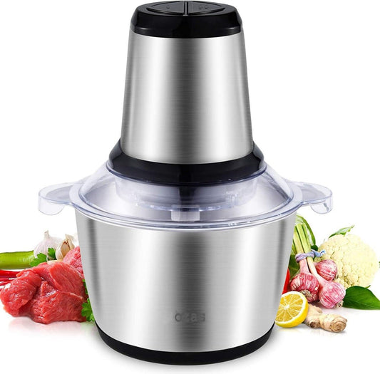 Electric Meat Grinder 2L Stainless Steel Electric Meat Chopper Food Processor
