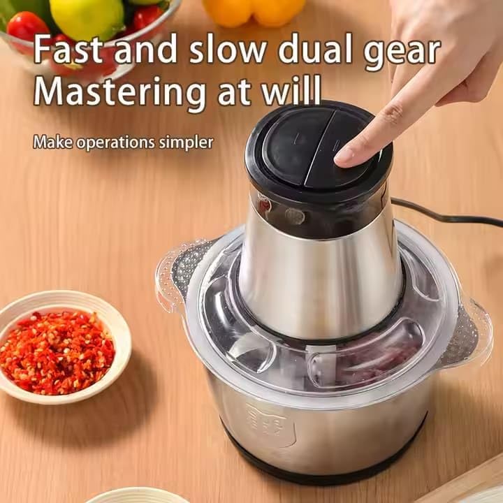 Electric Meat Grinder 2L Stainless Steel Electric Meat Chopper Food Processor