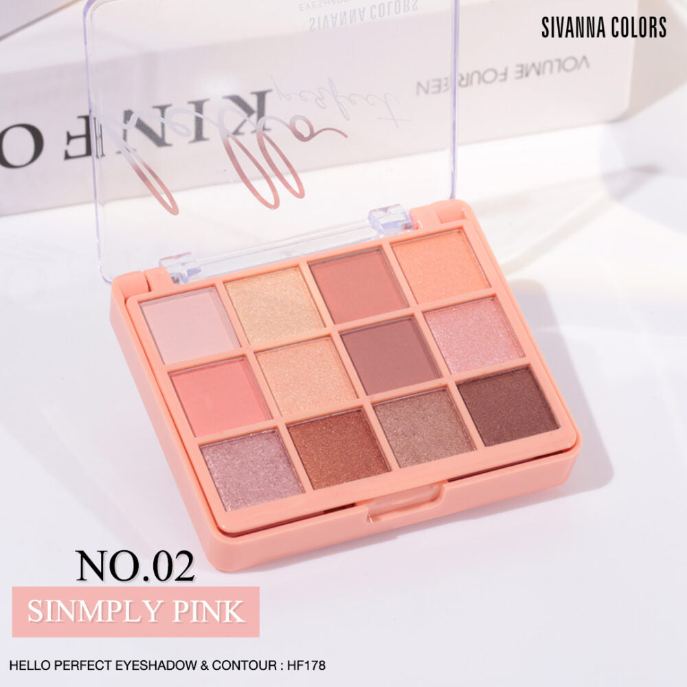 HELLO PERFECT EYESHADOW & CONTOUR : HF5016 SIVANNA COLORS