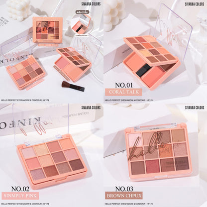 HELLO PERFECT EYESHADOW & CONTOUR : HF5016 SIVANNA COLORS