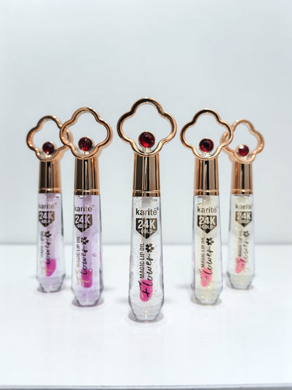 Karite 24 K Gold magic Lip Oil Gloss  Flower flavour