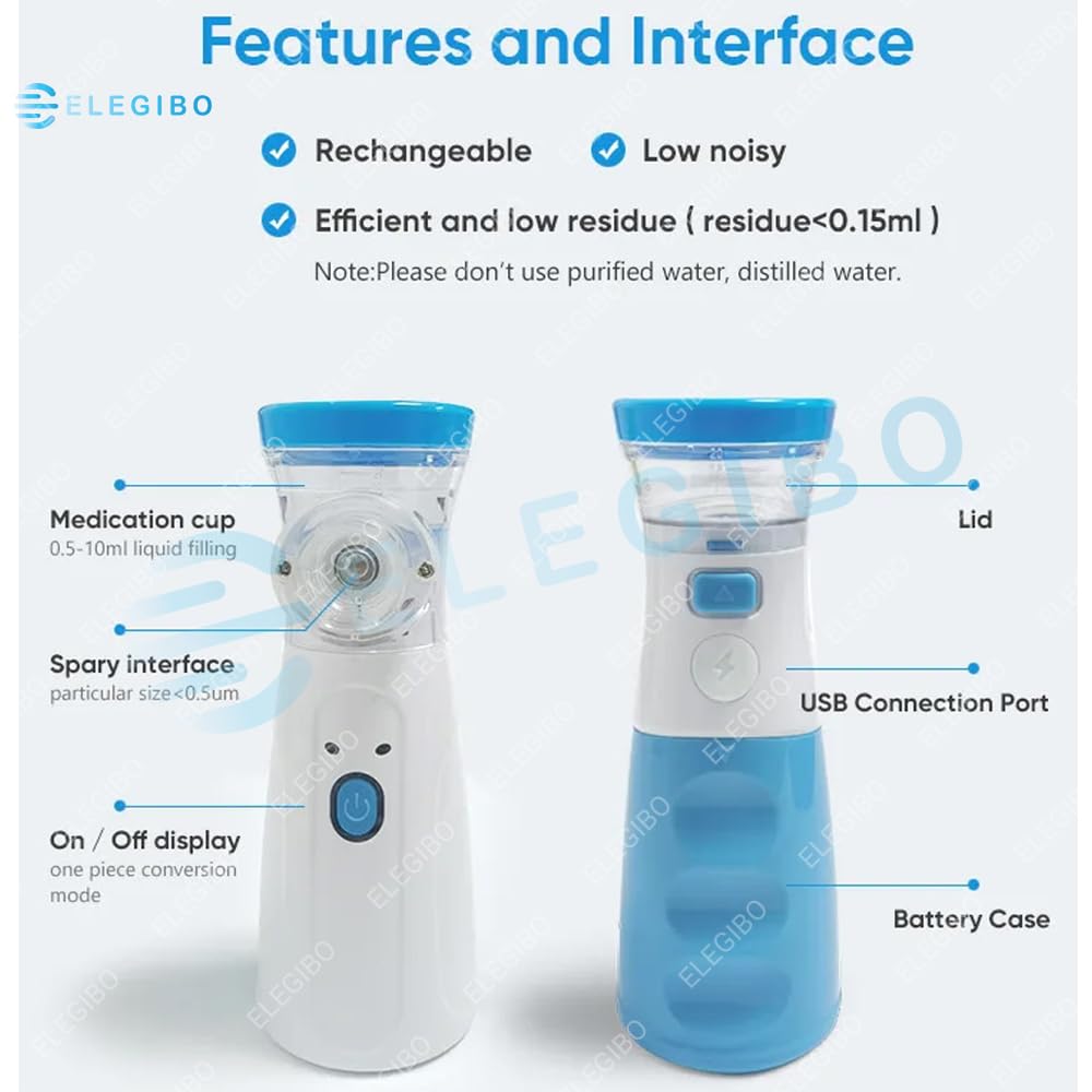 Portable Nebulizer for Adults and Kids Travel and Household Use