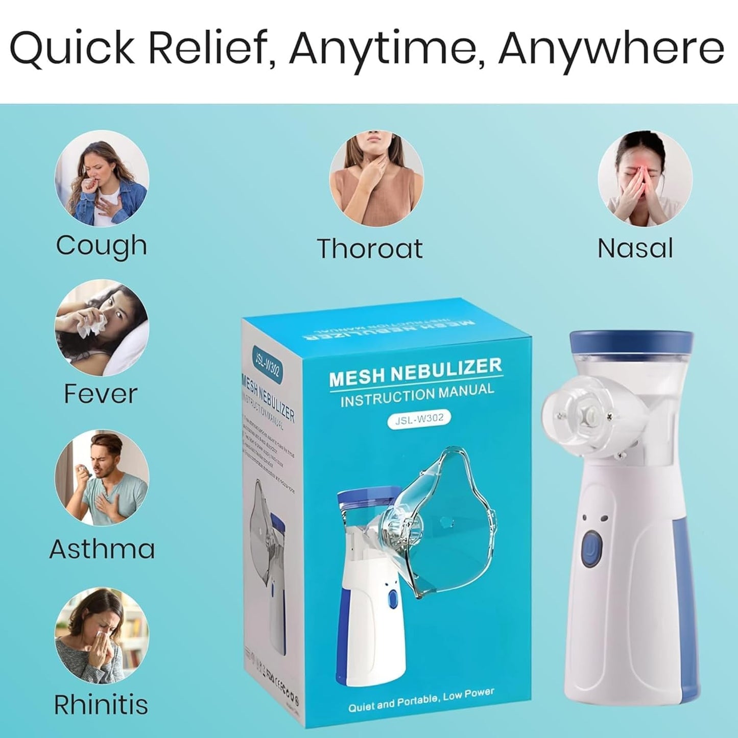 Portable Nebulizer for Adults and Kids Travel and Household Use