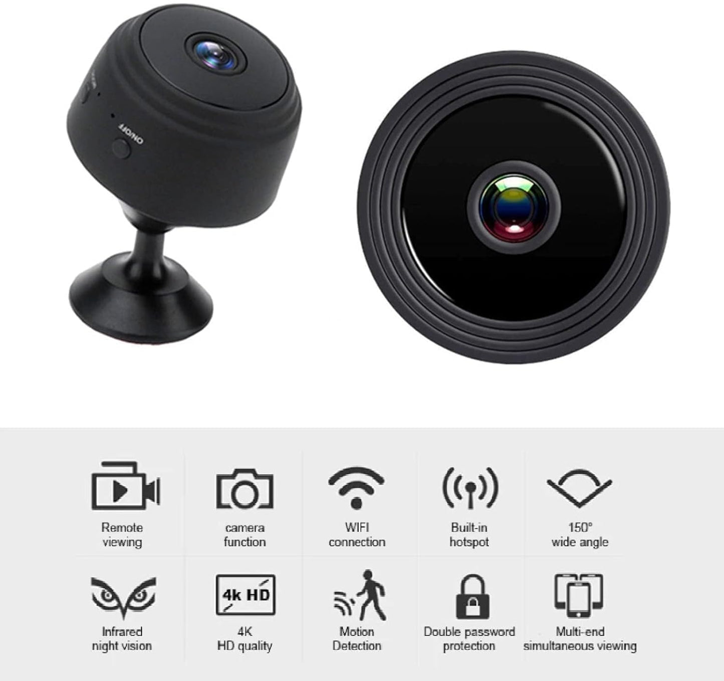 Mini Magnet Camera with Audio and Video Live Feed Wi-fi with Cell Phone