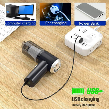 Mini Portable 3 IN 1 Vacuum Cleaner For Home & Car. Car Vacuum Cleaner  (Black)