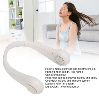 Portable Rechargeable Neck Band Fan, Hands Free Bladeless 3 Speed fan. NBF 222 USB Fan  (Pink)