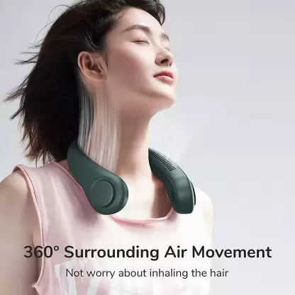 Portable Rechargeable Neck Band Fan, Hands Free Bladeless 3 Speed fan. NBF 222 USB Fan  (Pink)