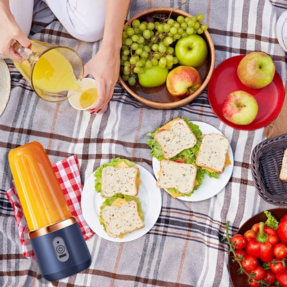 Portable Blender for Smoothies & Juices – 40W Powerful Juicer Blender, Ice-Crushing with 1500mAh Rechargeable Battery & 450ml Built-in Jar