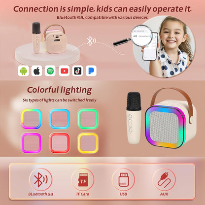 Portable Bluetooth Speaker Karaoke Machine. Mini Portable Blue-Tooth Karaoke Speaker