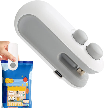 Portable Sealing Machine, USB Rechargeable 2 in 1 Bag Sealer