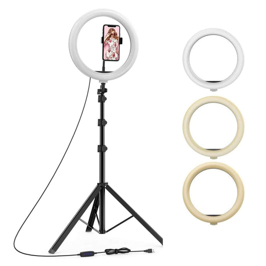 10 Inches Big LED Ring Light for Camera, Phone tiktok YouTube Video Shooting and Ma