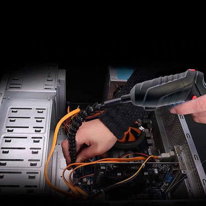 Electric Cordless Screwdriver Kit Set with USB Cable & Rechargeable Battery