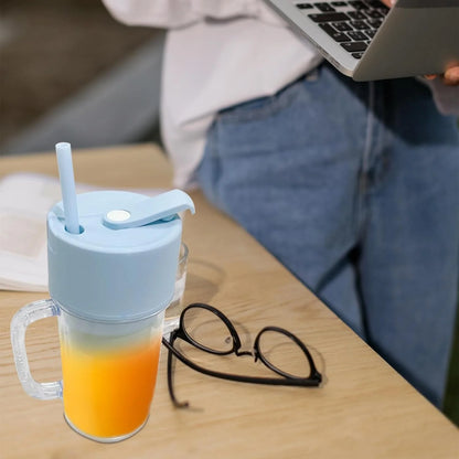 Rechargeable Usb Charging Electric Glass Juicer Blender With Straw, Bottle Electric Cup Juicer Blender