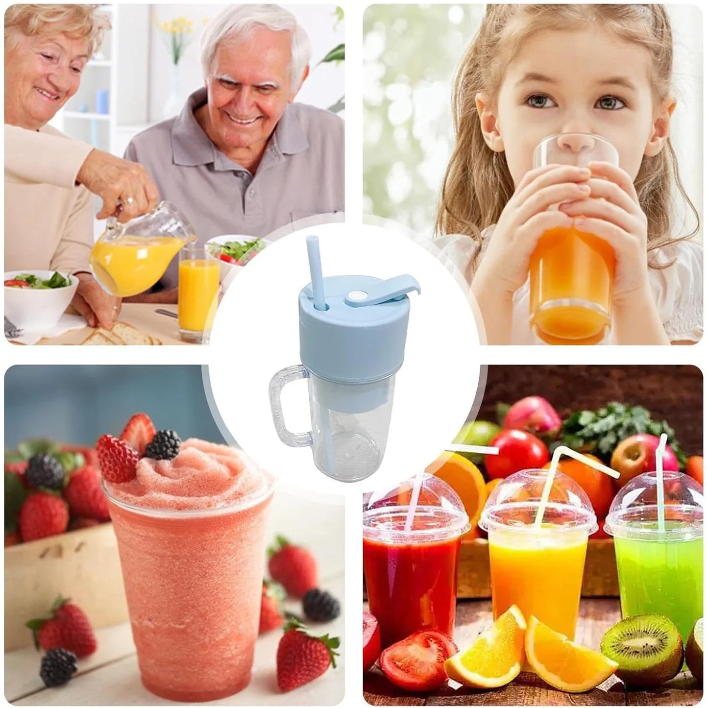 Rechargeable Usb Charging Electric Glass Juicer Blender With Straw, Bottle Electric Cup Juicer Blender