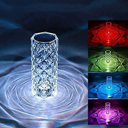 Rose Diamond Crystal Touch Desk Lamp 16 Colors Changing Rose LED Table Lamp night light