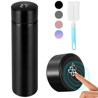 Stainless Steel Smart Flask Vacuum Insulated 500 Ml Water Bottle with LED Temperature Display for Campaign Travelling | Keep Hot and Cold