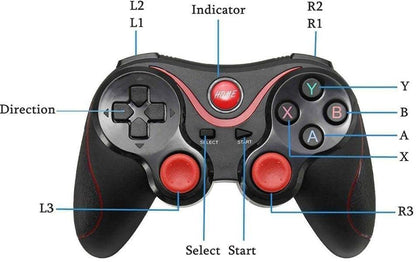 Wireless Gamepad Controller X3 Wireless Controller Support For Android Phone. Gaming Accessory Kit (Black, For Android)