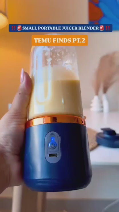 Portable Blender for Smoothies & Juices – 40W Powerful Juicer Blender, Ice-Crushing with 1500mAh Rechargeable Battery & 450ml Built-in Jar