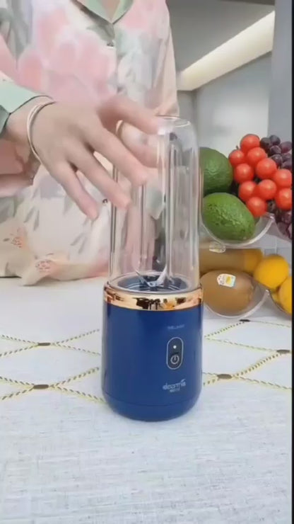 Portable Blender for Smoothies & Juices – 40W Powerful Juicer Blender, Ice-Crushing with 1500mAh Rechargeable Battery & 450ml Built-in Jar